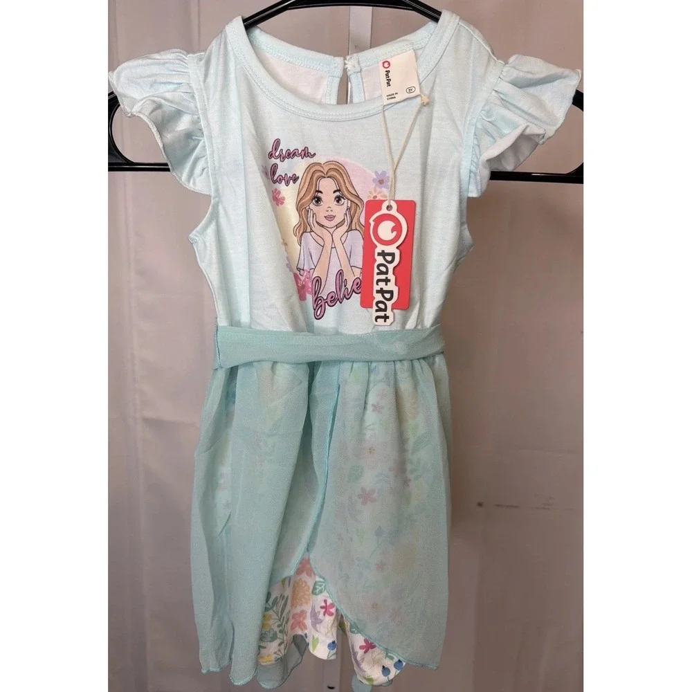 PatPat Toddler Graphic Tulle Skort Dress Size 3 Years